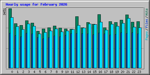 Hourly usage for February 2026