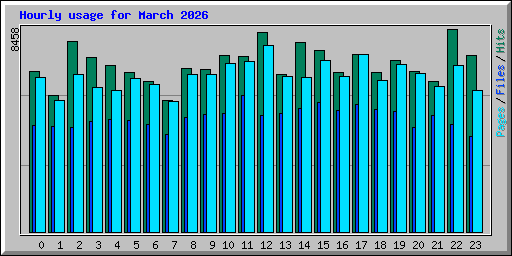 Hourly usage for March 2026